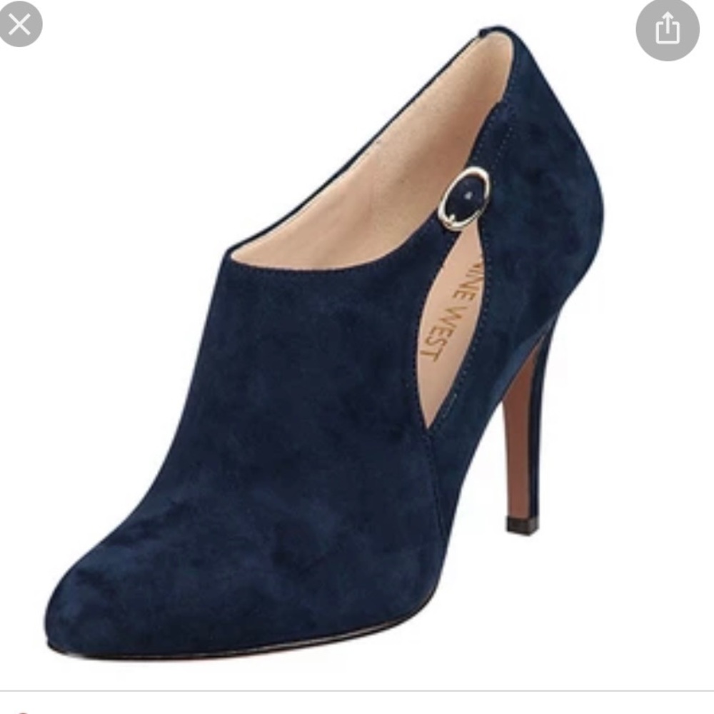 Nine West black suede “biker booties” - Size 9